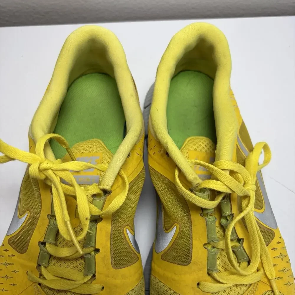 Nike Free Run+ 3 Shoes Mens Size 11.5 Yellow Mesh Running Sneakers 510642-706